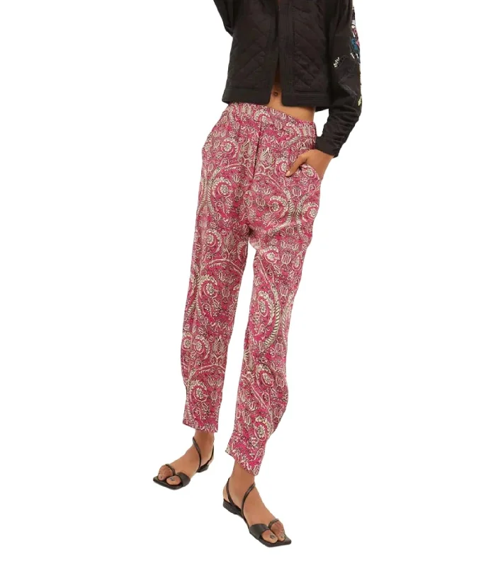 Besalu Floral Pants In Mix 1 Pink