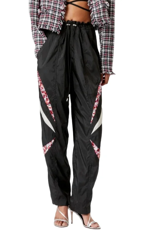 Dexton Patchwork Pant In Black