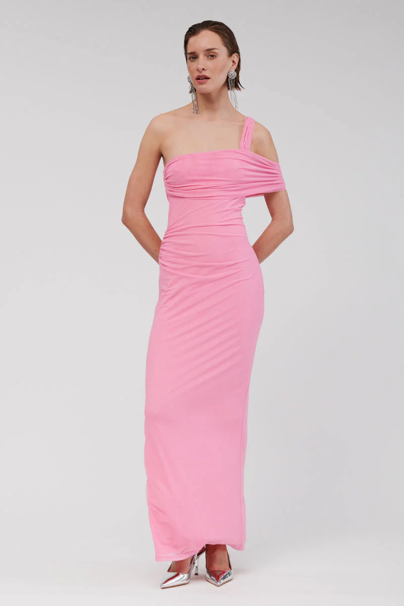 Suboo Christy Pink Off Shoulder Maxi Dress - Pink