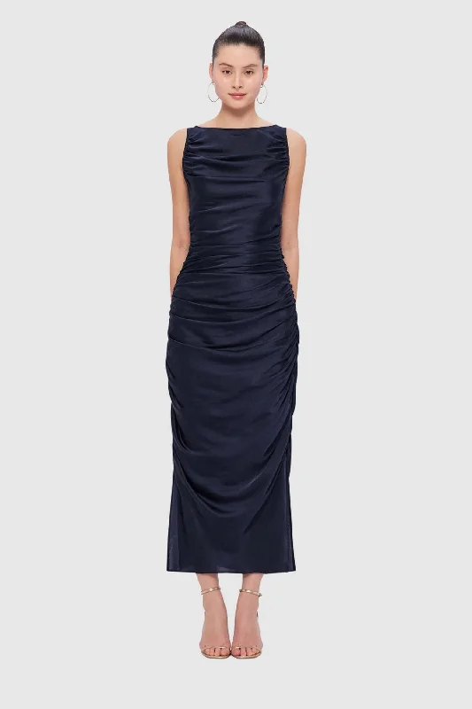 Leo Lin Laura Midi Dress - Oxford Blue