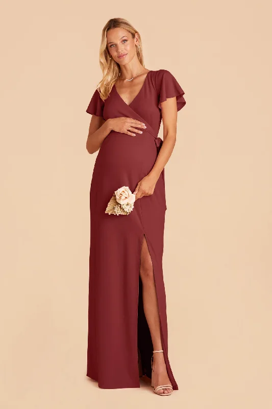 Yolanda Crepe Dress - Rosewood